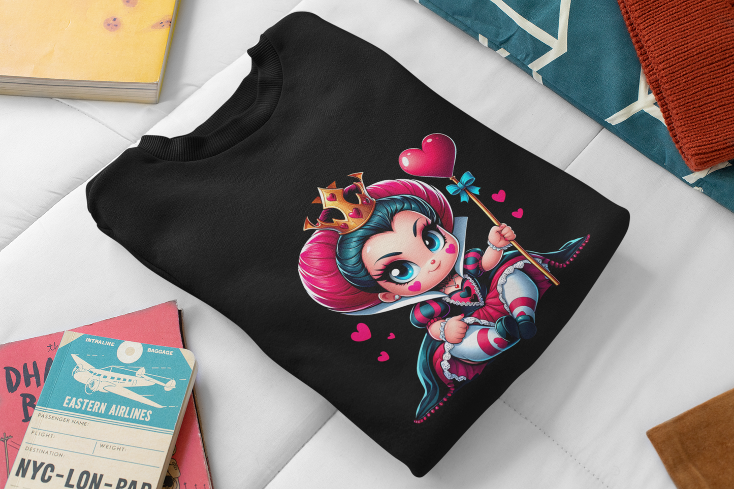 Queen of Hearts black sweatshirt